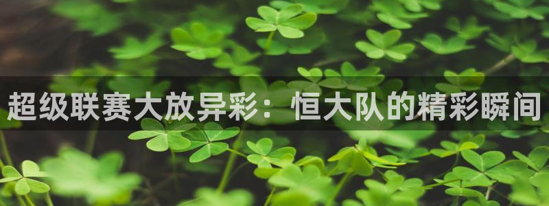 超级联赛大放异彩：恒大队的精彩瞬间